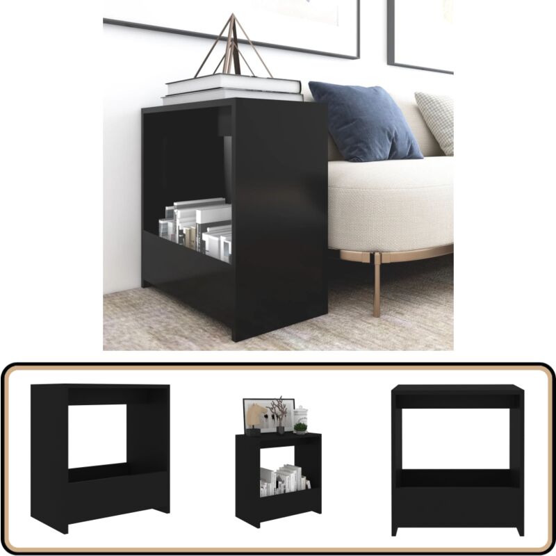 Vidaxl - Table d'appoint noir 50x26x50 cm bois d'ingénierie - Table D'appoint - Meuble Design - Table Basse - Mobilier Contemporain - Table Noire