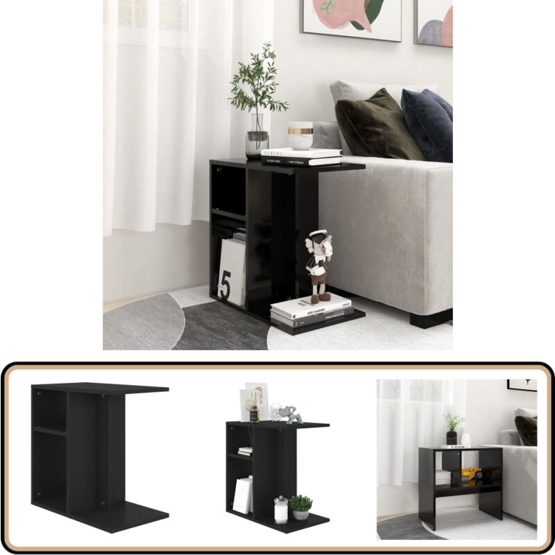 Vidaxl - Table d'appoint Noir 50x30x50 cm Bois d'ingénierie - Table D'appoint - Table Basse - Meuble Design - Mobilier Contemporain - Table Noire