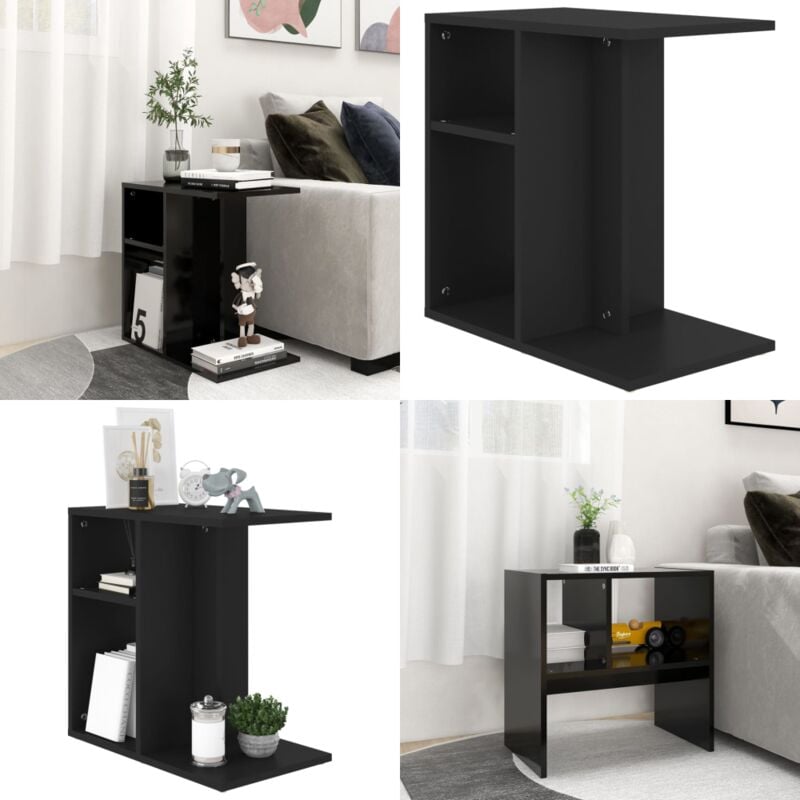 Vidaxl - Table d'appoint Noir 50x30x50 cm Bois d'ingénierie - Table D'appoint - Table Basse - Meuble Design - Mobilier Contemporain - Table Noire
