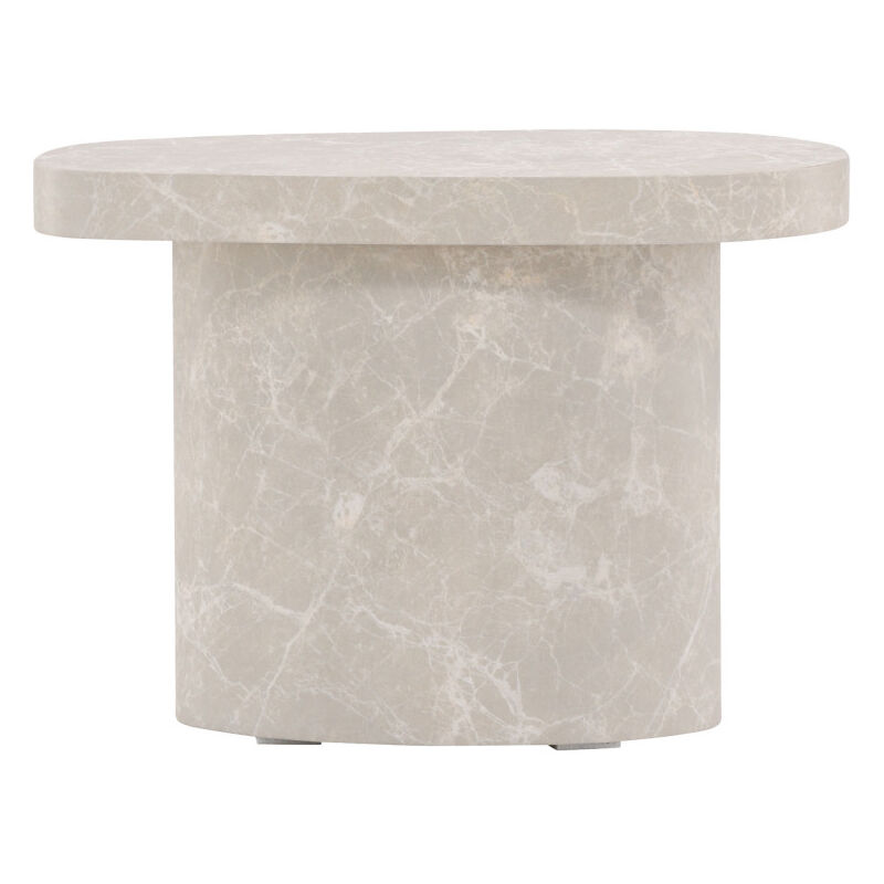 Venture Home - Table d'appoint organique en effet marbre 50x30cm - Gris clair - bastad Venture Home - Table d'appoint organique en effet marbre 50x30cm - Gris clair - bastad