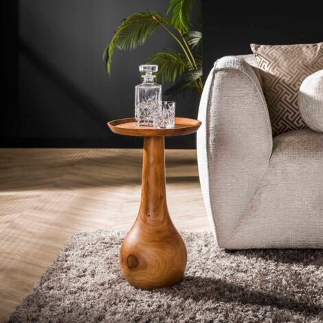 Table d'appoint organique en bois d'acacia ELODIE