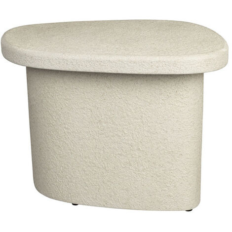 Table d'appoint organique en marbre recyclé H41cm - Écru - VEDA