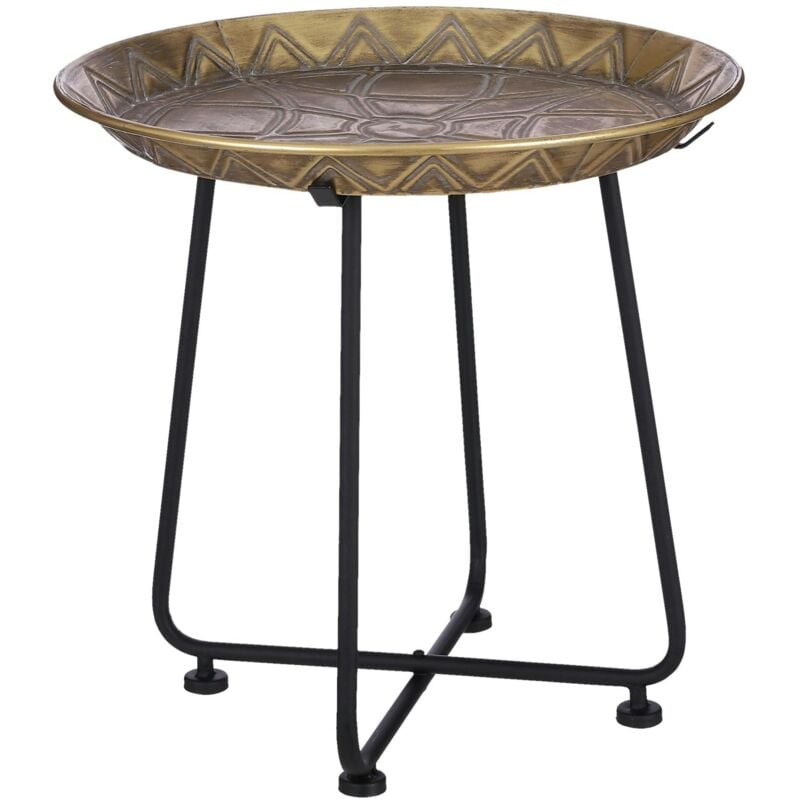 Table d'appoint orientale dorée 45 cm