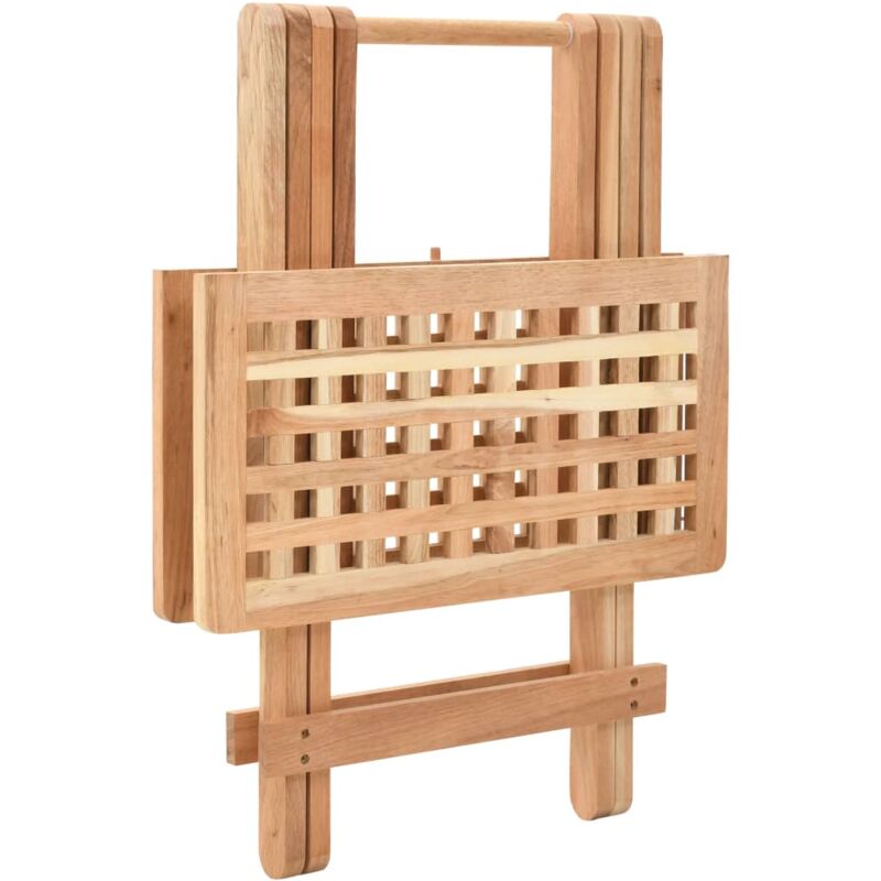 Vidaxl - Table d'appoint pliante 50 x 50 x 49 cm Bois de noyer massif