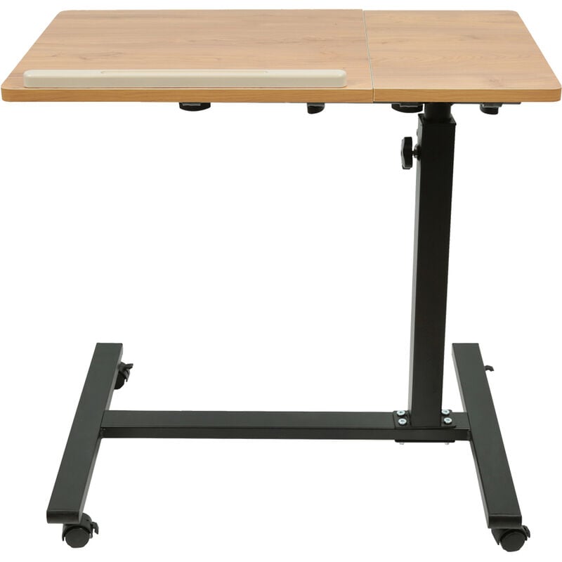 Table d'appoint pliante Pour lit Inclinable Roues,60 34.5 58|90cm Le bureau peut être tourné,réglable en hauteur