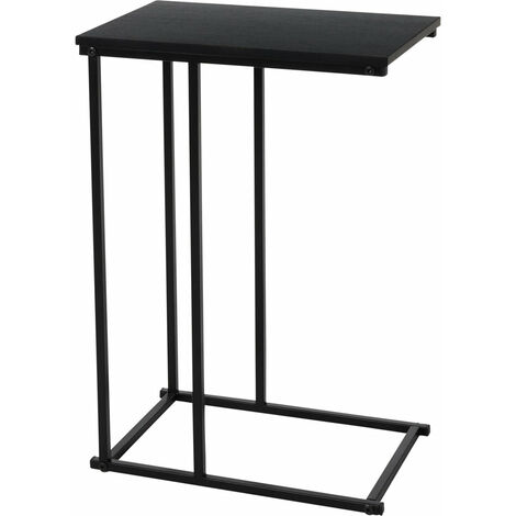 Table d'appoint pour canapé, MDF et métal, 26 x 40 x 58 cm