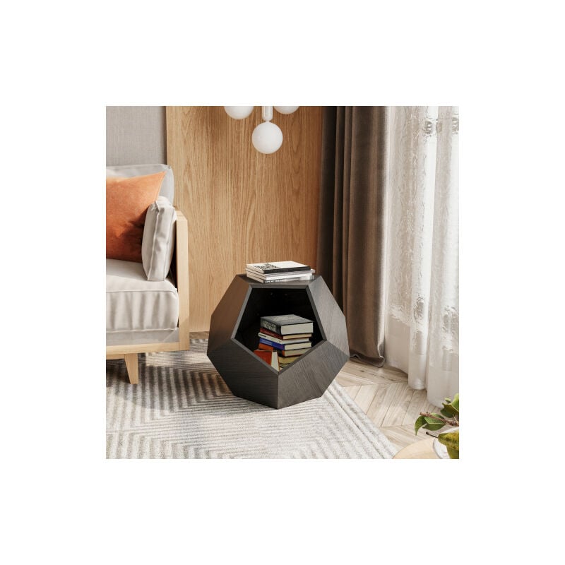 Table d'appoint pour chat 66 cm, MDF, pour salon, chambre, noir marron