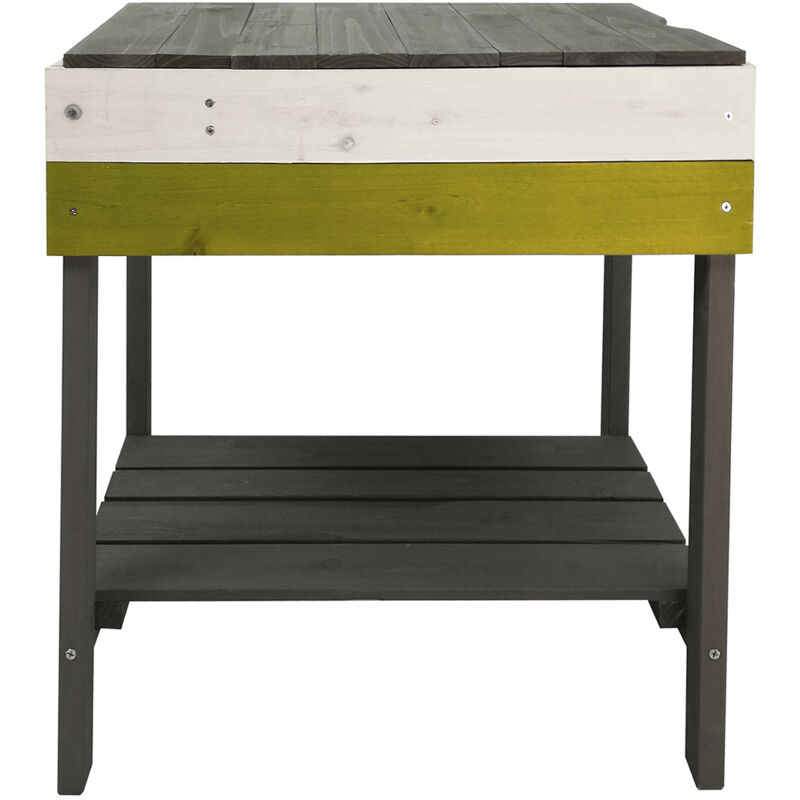 Table d'Appoint de Cuisine pour Enfants Outdoor Toys Lys de 33x50x52 cm Couvercle Rabattable pour Ranger les Jouets