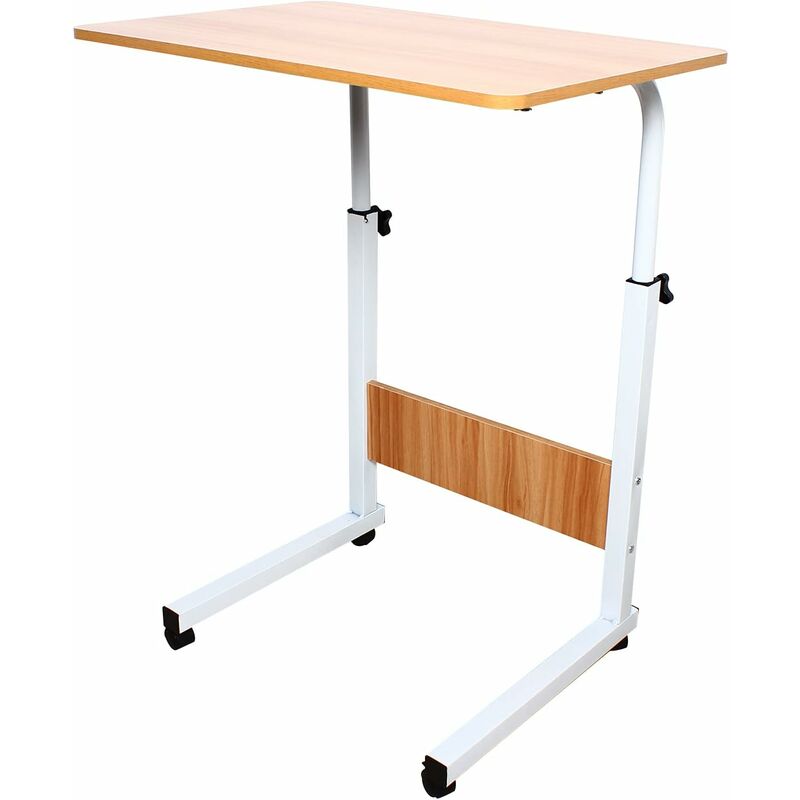 Table d'appoint pour ordinateur portable Fauler - Table basse - Table basse - Table basse - Réglable en hauteur - Roues universelles - 40 x 60 cm