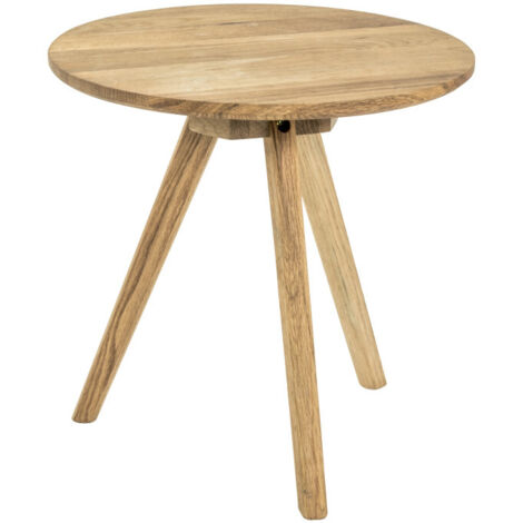 Table d'appoint ronde 40 cm en chêne massif