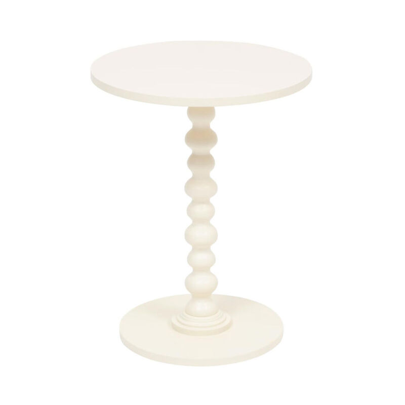 Atmosphera - Table d'Appoint Ronde 'Alix' 50cm Ivoire Atmosphera - Table d'Appoint Ronde 'Alix' 50cm Ivoire