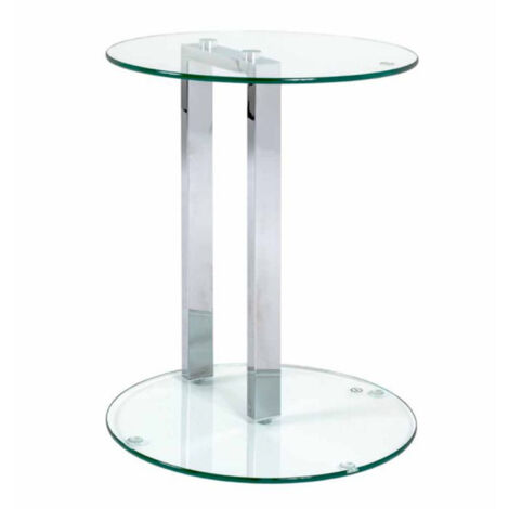 Table d'Appoint Ronde "Antilles" 50cm Transparent