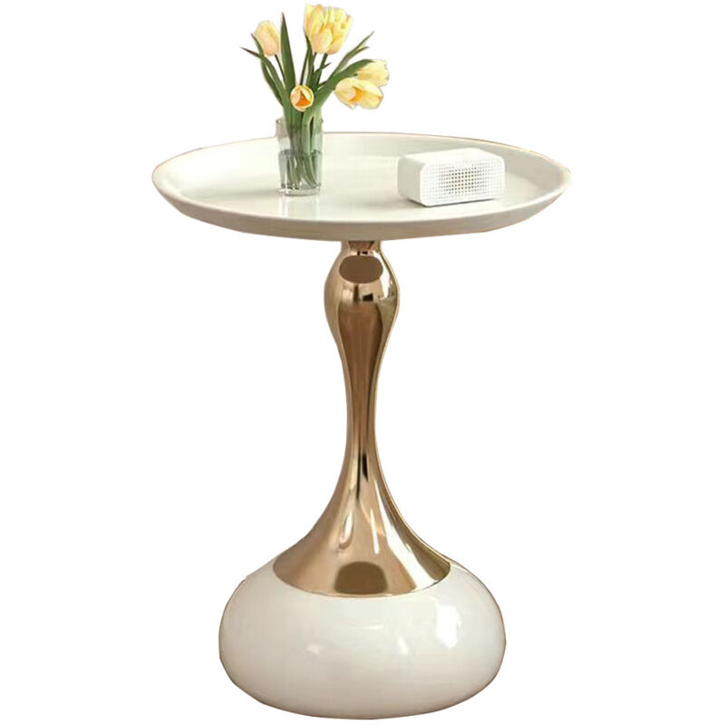 Sinbinta - Table d'appoint Ronde, Canapé Table à thé avec Base Ronde pour Salon Chambre Vasagle, Moderne, Table pour canapé, Petite Table Basse
