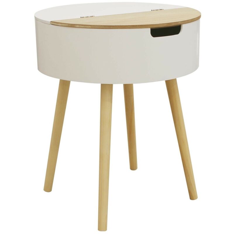 Table Coffre Intégrée Blanc Home Deco Factory