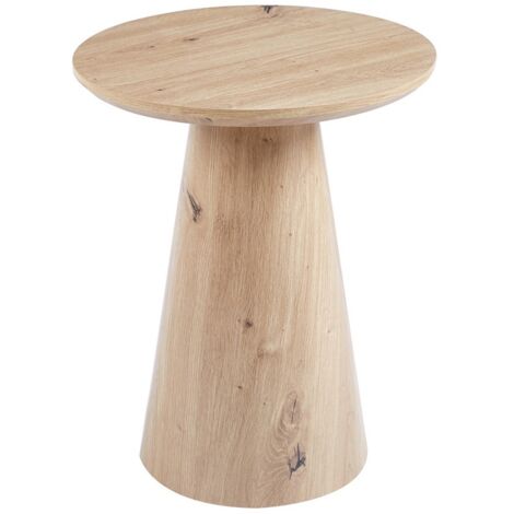 Table d'appoint ronde collection TIGNES – Effet pin – D45 x H55 cm