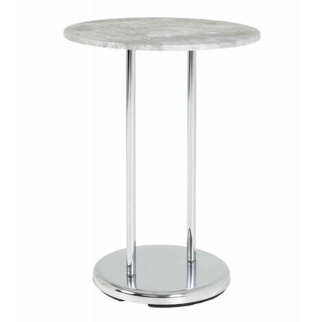 Table d'Appoint Ronde Effet Béton "Miguel" 55cm Gris