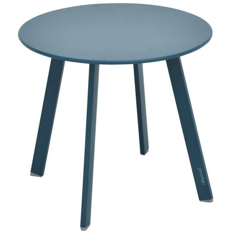 Table d'appoint ronde en acier - Bleu - D 50 x H 45 cm - Gamme Saona - Livraison gratuite