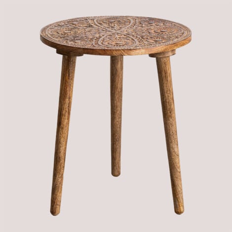 Table d'appoint ronde en bois de manguier (Ø40 cm) Nanup SKLUM