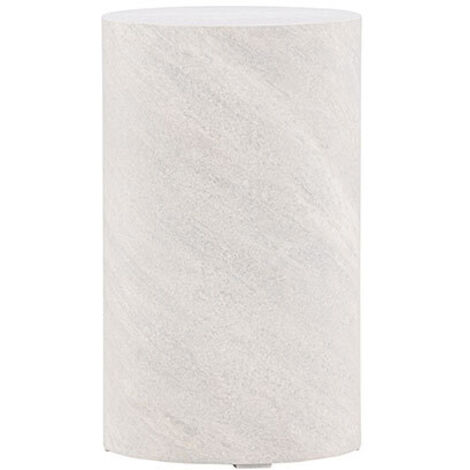 Table d'appoint ronde en effet marbre ø30cm - Gris clair - YORK