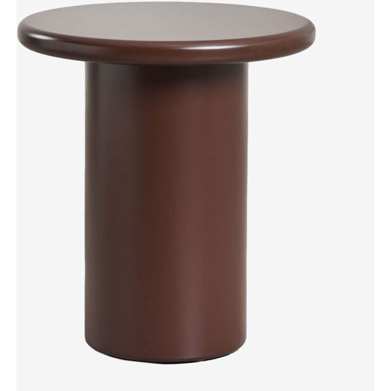 Table d'appoint ronde en MDF (Ø45 cm) Rodeo SKLUM Brun Café
