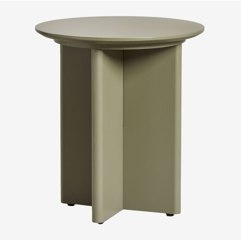 Sklum - Table d'appoint ronde Ø45 cm en mdf Saonara Vert Sauge