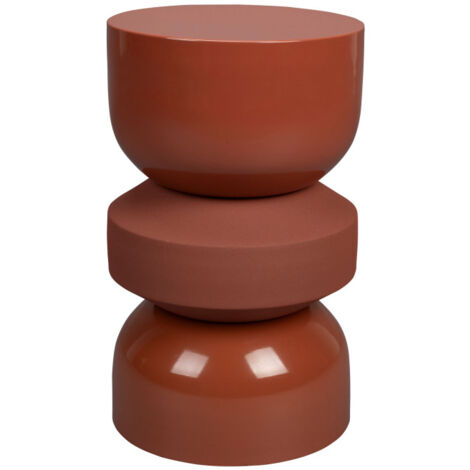 Table d'appoint ronde en métal ø29cm - Terracotta - Apollo