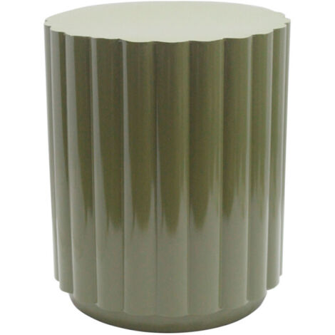 Table d'appoint ronde en métal ø38,5cm - Vert kaki - Louise