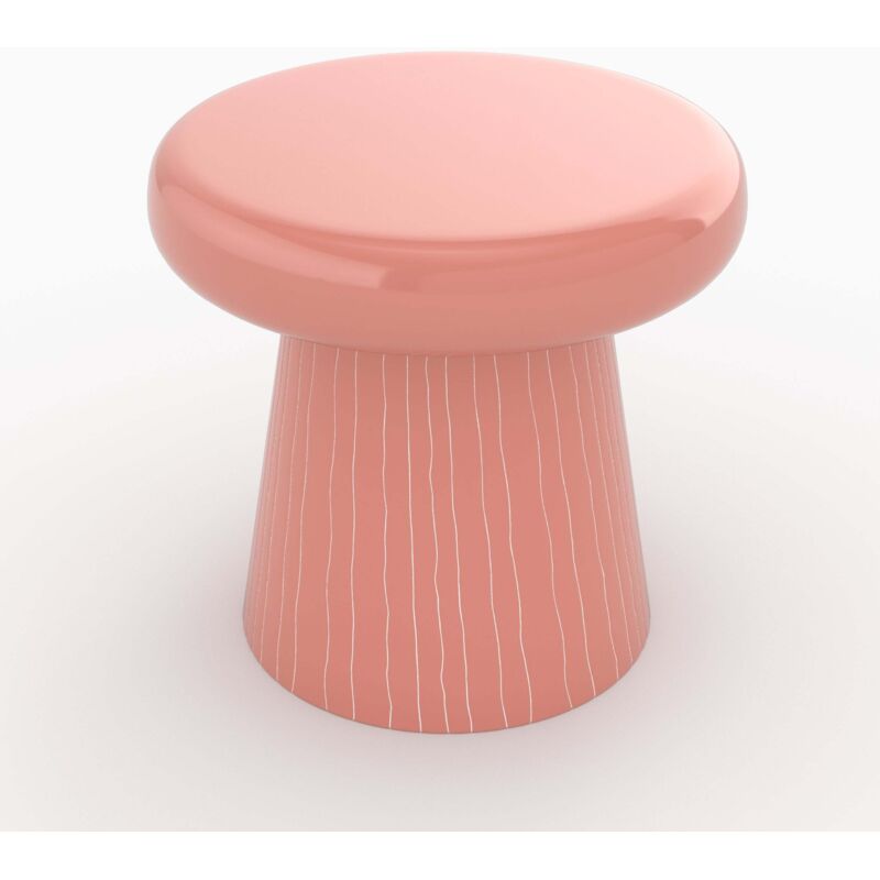 Table d'appoint ronde en métal rose D41 cm - rosalie