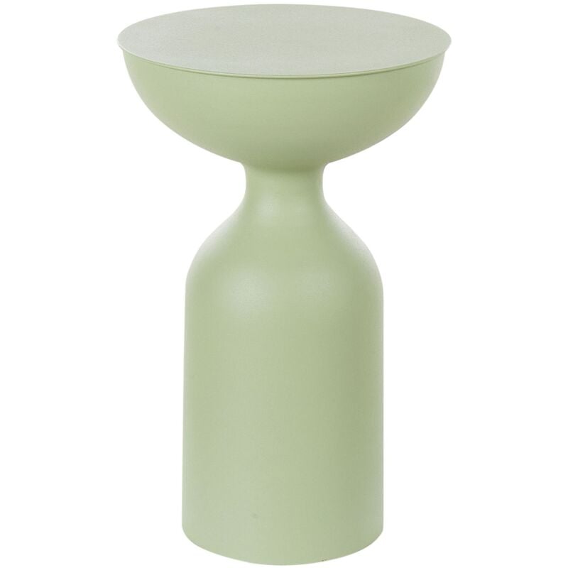 Table d'Appoint Ronde en Métal Vert 36 cm de Diamètre de Style Moderne Cota