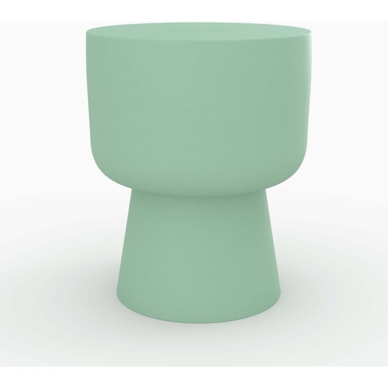 Table d'appoint ronde en métal vert D34 cm - prisca