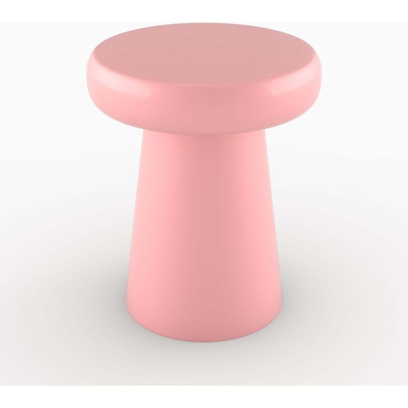 Table d'appoint ronde en métal rose D40 cm - anouk