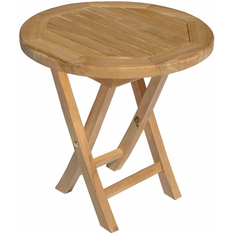 Happy Garden - Table d'appoint ronde en teck 50cm lombok