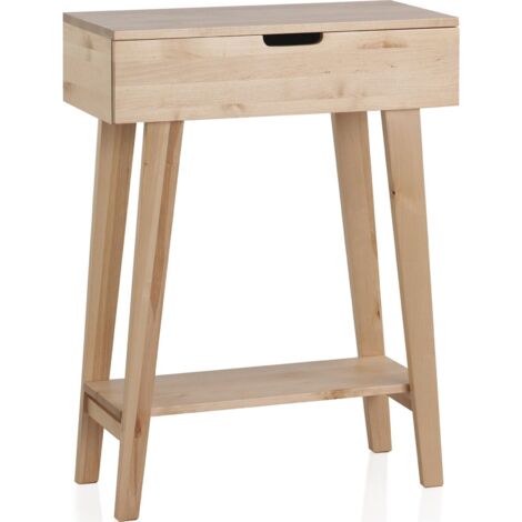 Table d'appoint scandinave en bois de bouleau naturel - bois naturel clair scandinave
