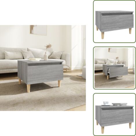 Table d'appoint Sonoma gris 50x46x35 cm Bois d'ingénierie - Table D'appoint - Table Basse - Meuble Design - Style Scandinave - Rangement Intérieur