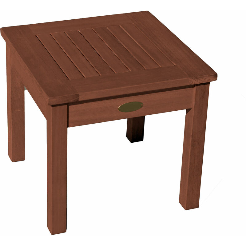 Spetebo - Table d'appoint sonora, eucalyptus fsc, huilé - couleur : brun foncé
