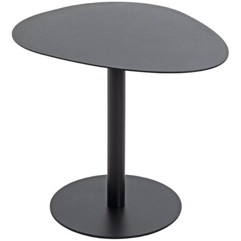 Table d'appoint table basse de salon en métal coloris Noir - Longueur 51 x Profondeur 41 x Hauteur 42 cm