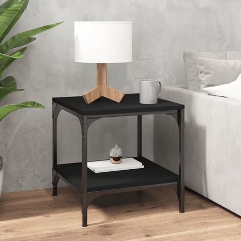 Table d'appoint Table basse pour Salon Chambre - Noir 40x40x40 cm Bois d'ingénierie BV137616 - BonneVie