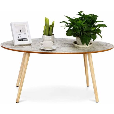 Table d'appoint table basse table à café en bois rond laquées design scandinave