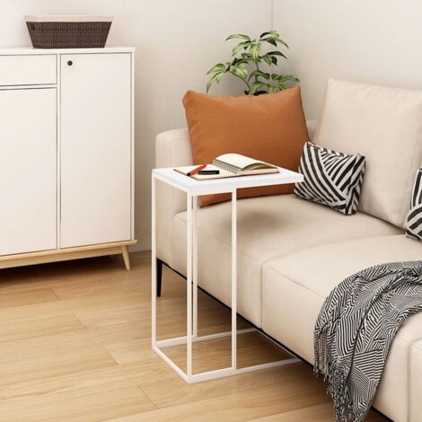 Table d'appoint-Table basse-Table Salon Blanc 40x30x59 cm Bois d'ingénierie 231285