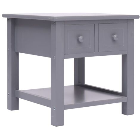 Table d'appoint-Table basse-Table Salon Gris 40x40x40 cm Bois de Paulownia 885523