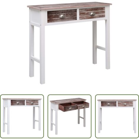 Table d'appoint -  Table console Marron 90 x 30 x 77 cm Bois