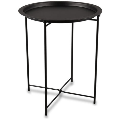 Table d'appoint, Table d'appoint en métal Caro Noir en Metal, BOITE A DESIGN