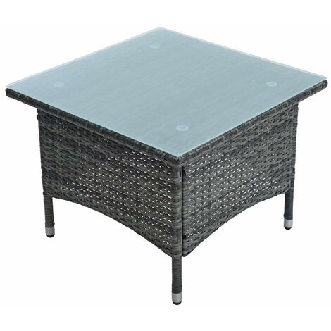 Table d'appoint Table de jardin polyrotin Table de balcon gris anthracite