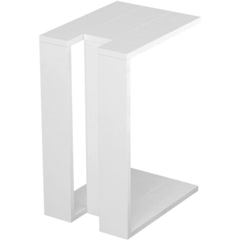 Table d'appoint, Table de salon coloris blanc - longueur 40 x profondeur 30 x hauteur 57cm