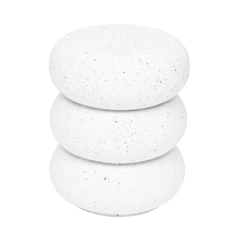 Atmosphera - Table d'Appoint Totem 'Stonento' 43cm Blanc Atmosphera - Table d'Appoint Totem 'Stonento' 43cm Blanc