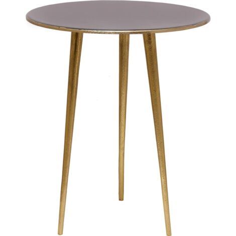 table d'appoint verte élégante avec pieds dorés en aluminium - vert profond et doré élégant