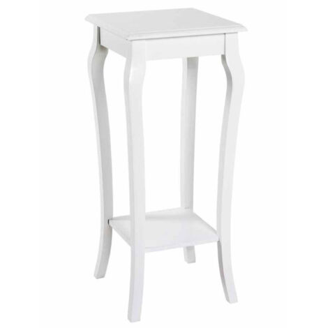 Table d'Appoint Vintage en Bois "Elsa" 71cm Blanc