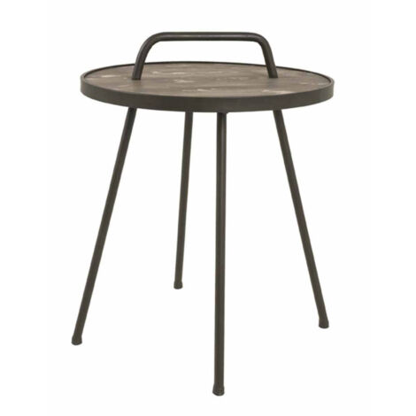 Table d'Appoint Vintage "Hodo" 65cm Noir