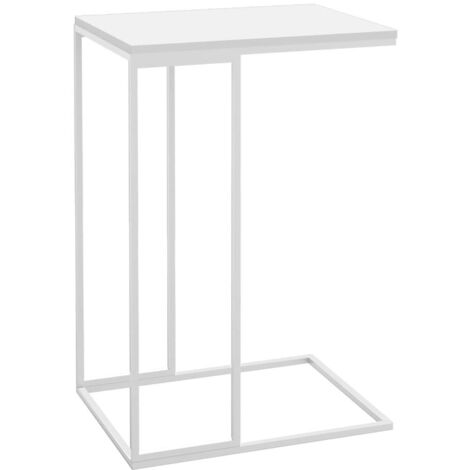 Table d'appoint，Bout de canapé，Table basse Blanc 40x30x59 cm Bois d'ingénierie CFW67224