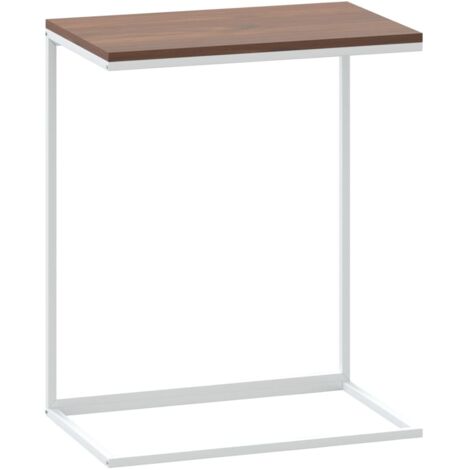 Table d'appoint，Bout de canapé，Table Basse Blanc 55x35x66 cm Bois d'ingénierie106338